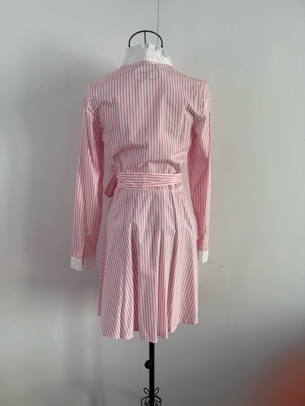 Kiel James Patrick KJP Oxford Striped Shirtdress Midi Pink / White XS - Picture 6 of 13